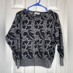 Vintage Wool Blend Cristina's Sweater Made in Italy Geometric Floral Women's L
